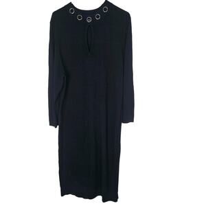 Torrid Dress Knee Length Dress Sweater Dress Bodycon Dress 3X Black Grommet